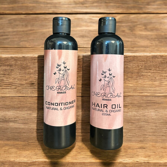 Glow & Grow Nourish Duo: Organic Hair Oil + Conditioner Set